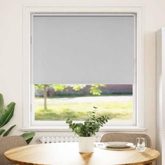 Berkfield Home Roller Blind Blackout Marine 120x210 cm Fabric Width 116.6 cm Pol in Grey