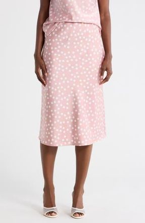 Renee C Polka Dot Midi Skirt in Pink at Nordstrom Rack, Size X-Small