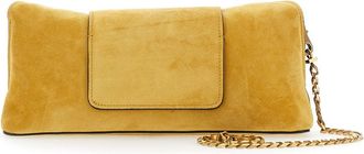 Versace Womens Shoulder Bag Suede Yellow Lamb