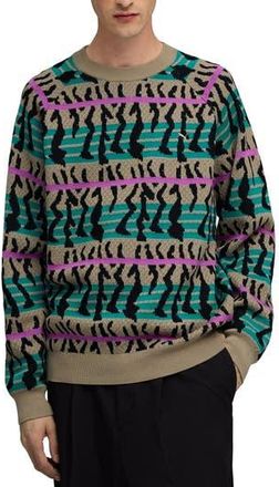 Puma Special Items Jacquard Crewneck Sweater in Ice Coffee at Nordstrom Rack, Size Large