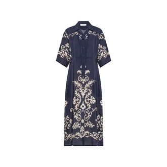 Seventy Shirt Dresses, female, Blue, Size: XS Maxi Shirt Dress