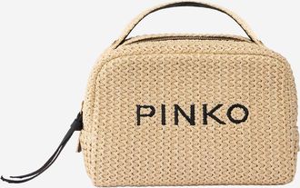 Pinko Bolso Peque&ntilde;o De Rafia Con Logo Pinko
