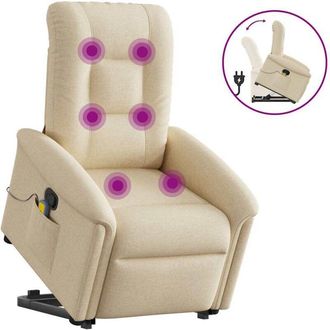 vidaXL Vidaxl - Silla De Masaje Reclinable De Pie De Tela Color Crema