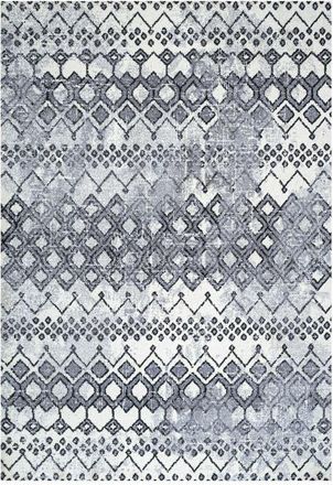 Jonathan Y Designs Azmar Moroccan Geometric Distressed Area Rug in Ivory/black at Nordstrom, Size 3Ft 0In X 5Ft 0In