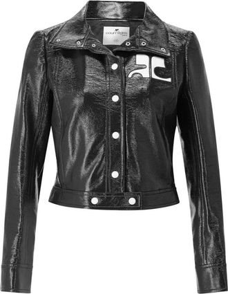 Courr&egrave;ges Blouson Jacket - Dames - Zomerjassen - Zwart - XS - Leer - Jassen