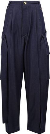 Darkpark Fluid Drape Wide-Leg Cargo Jeans