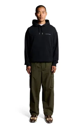 Lyle & Scott Script Brushback Pullover Hoodie in Dark Navy at Nordstrom, Size Xx-Large