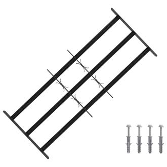 vidaXL Reja De Seguridad Para Ventanas Con 3 Barandas 3 Pcs 63-114 Cm Vidaxl