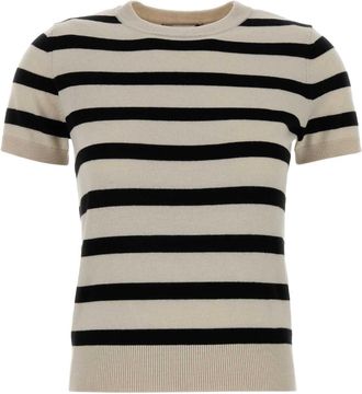 Max Mara Embroidered Wool Magenta Sweater