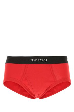 Tom Ford Red Stretch Cotton Brief
