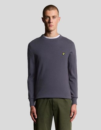 Lyle & Scott Lyle And Scott Mens Cotton Merino Crew Neck Jumper - Navy - Size: 38