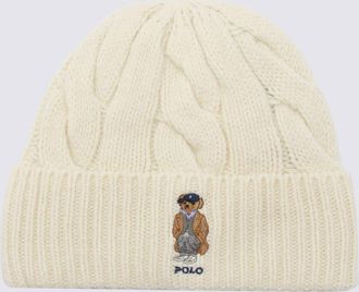 Polo Ralph Lauren White Wool Hat