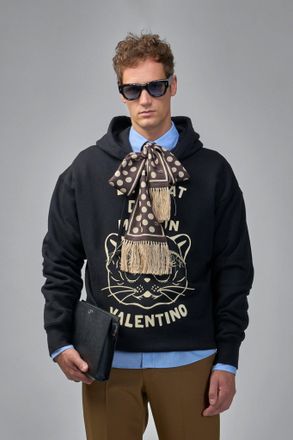 Valentino Jersey Felpa Le Chat De La Maison