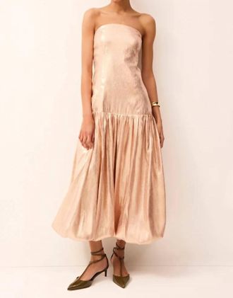 Marie Oliver Quilla Dress In Rose Gold