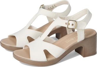 Life Stride Everly Strappies Womens Sandals White Stretch Denim Fabric : 8.5 M (B), Textile