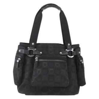 Ferragamo Pre-owned Gancini tote - Dames - Pre-owned - Zwart - Maat: ONE Size Leer