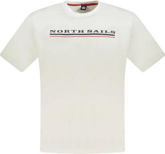 North Sails T-shirt met korte mouwen - Heren - T-shirts - Wit - XL - Katoen - Tops