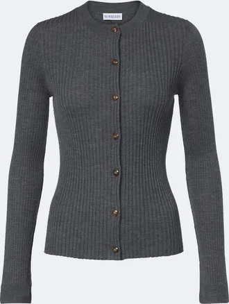 Burberry EKD ribbed-knit cashmere cardigan