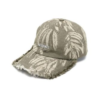 Jacquemus Hats & Caps, male, Green, 60 CM, Khaki Adjustable Strap Curved Peak Cap