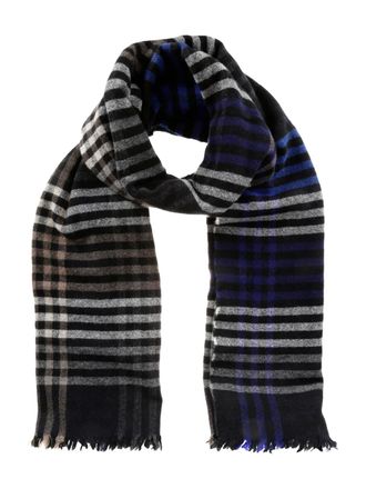 Begg x Co washed beaufort scarf - men - Lambs Wool/Cashmere - One Size - Blue