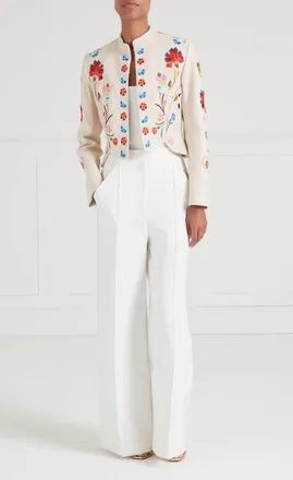 Temperley London Toledo Fitted Jacket in Ivory at Nordstrom, Size 4