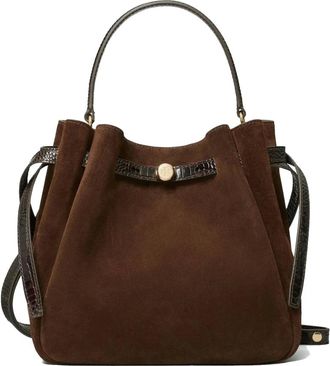 Tory Burch Bolso tipo saco Romy de ante - Bags - Mujer - Marr&oacute;n - ONE SIZE