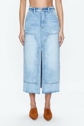 Pistola Denim Alice High Rise Midi Skirt In Coastal