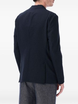 Emporio Armani Unlined Polyester Blazer - Navy