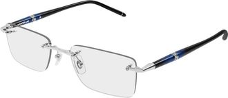 Montblanc Mb 0536O Optisch Montuur - Heren - Brillen - Grijs - 54 MM - Accessoires