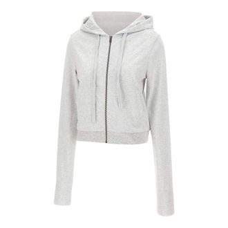 Entire studios Zip-throughs, female, Gray, Size: XS Lightweight Cropped Zip Up