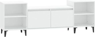 vidaXL Vidaxl - Mueble para tv madera contrachapada blanco 160x35x55 cm