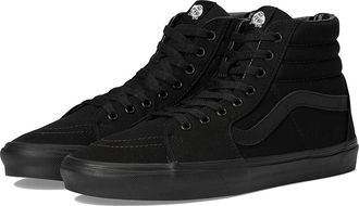 Vans SK8-Hi Wide Shoes Canvas Black/Black : Mens 11 - Womens 12.5 Wide, Suede/Canvas