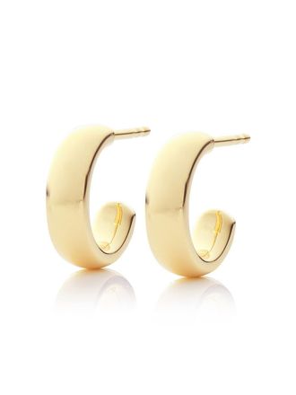 Monica Vinader Orecchini a cerchio mini in oro vermeil 18kt GP Fiji
