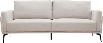 Miliboo Sof&aacute; Moderno 3 Plazas De Tejido Efecto Aterciopelado Texturizado Beige Mosco