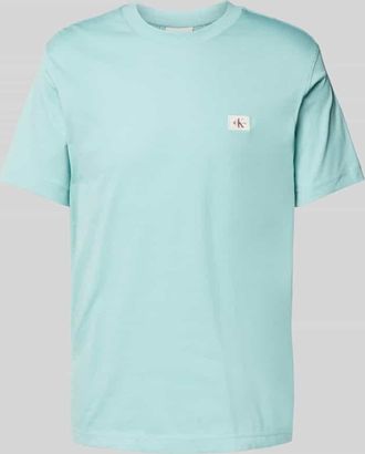 Calvin Klein Jeans T-Shirt mit Label-Stitching und Rundhalsausschnitt in Mint, Größe S