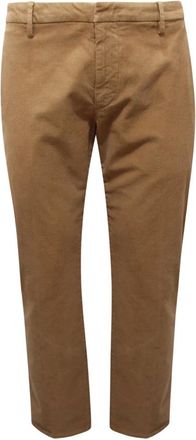 Dondup Spiritissimo Velvet Trousers - male - Dondup - Cropped Trousers - Beige - W36 - Trousers