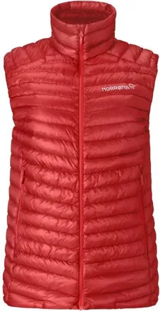 Norr&oslash;na Trollveggen Superlight Down800 Vest Daunengilet f&uuml;r Damen | rot