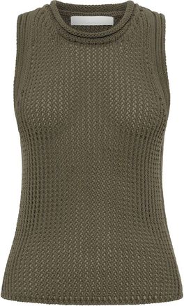 Dion Lee Grid Mesh tank top - women - Cotton - S - Green