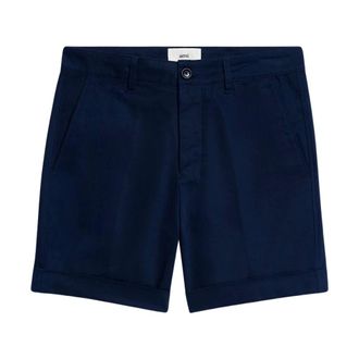 Ami Heren, Korte broeken, Blauw, Maat: S Katoen