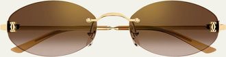 Cartier Signature C de Cartier 55mm Oval Sunglasses