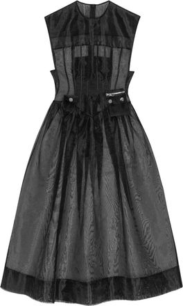 Ganni semi-sheer dress - women - Fabric - 36 - Black
