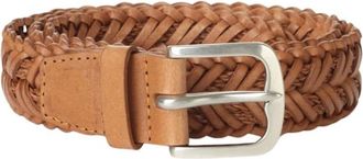 Orciani Gevlochten leren riem - Heren - Accessoires - Beige - Maat: 90 CM Leer