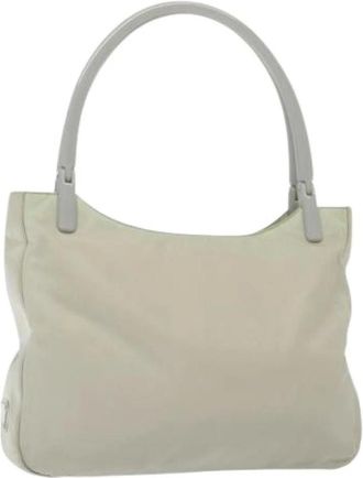 Prada Pre-owned Shoulder Bags, female, Beige, Size: ONE SIZE Pre-owned Nylon prada-bags