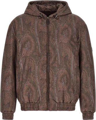 Etro Brown Paisley Hood Jacket