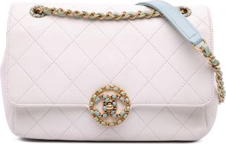 Chanel Pre-owned Womens 19 Small Flap Bag - Light Grey Leather - One Size