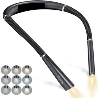OEM L&aacute;mpara De Cuello Recargable De Dos Piezas Con 3 Colores, Brazos Plegables, Bater&iacute;a De Larga Duraci&oacute;n, Ideal Para Leer, Hacer Reparaciones, Viajar, Ac