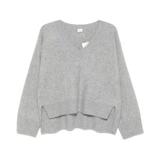 C.T. Plage Maglione in maglia con scollo a V - - Knitwear - Donna - Grigio - S