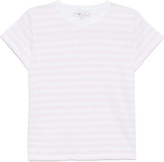 agnès b. stripe T-shirt - women - Cotton - 3 - Pink