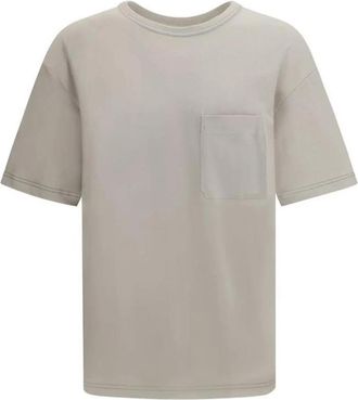 Christophe Lemaire Katoenen T-shirt met Minimalistisch Design - Heren - T-shirts - Beige - M - Katoen - Tops