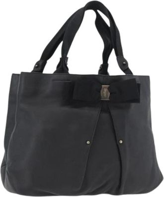 Ferragamo Pre-owned Tote Bag - Dames - Vintage Shopper - Zwart - ONE Size - Leer - Vintage